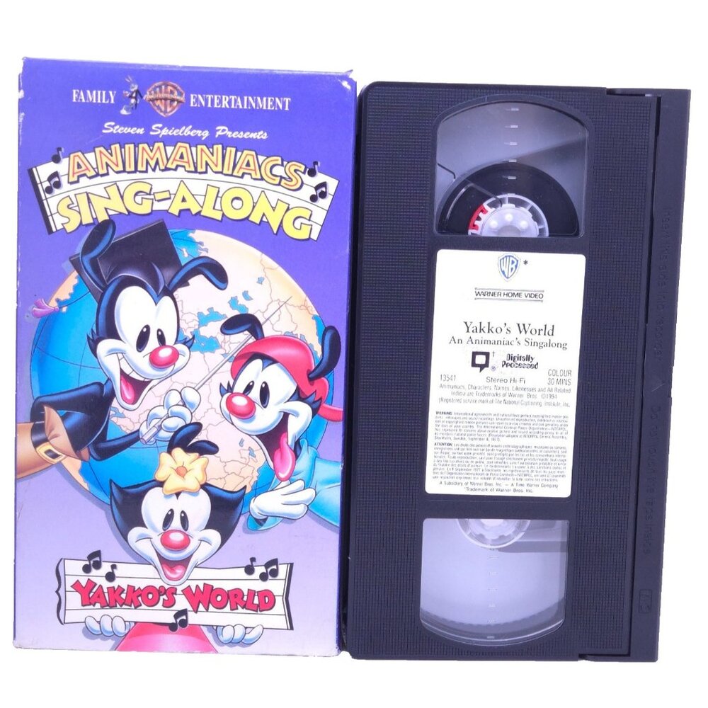 Animaniacs Yakko's World [VHS] Tested and Working In Great Condition